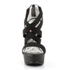TEEZE-47W Plateau Sandaletten Schwarz von Pleaser Pink Label – Ansicht 2