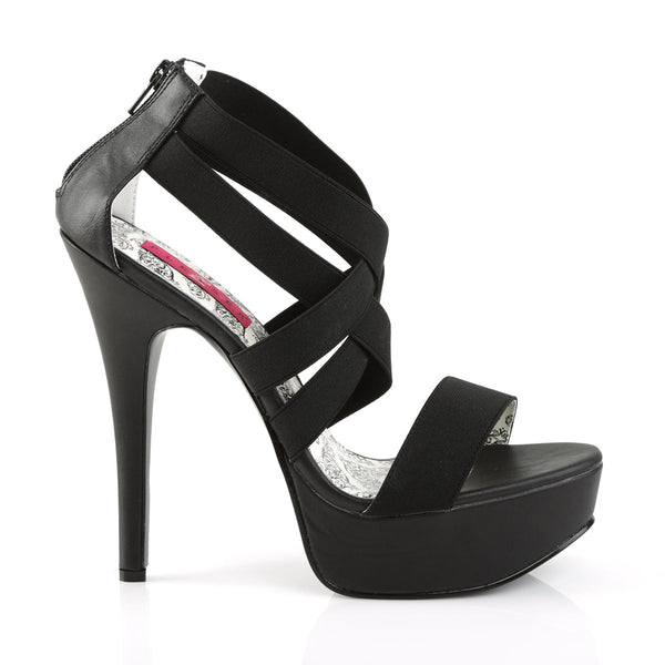 TEEZE-47W Plateau Sandaletten Schwarz von Pleaser Pink Label – Ansicht 5
