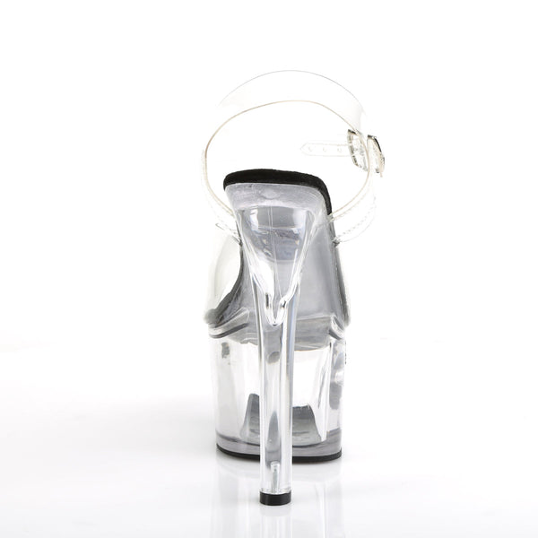 TIPJAR-708-5 Plateau Sandaletten Transparent/Schwarz von Pleaser – Ansicht 4