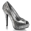TWINKLE-18G Plateau Pumps Silber von Fabulicious