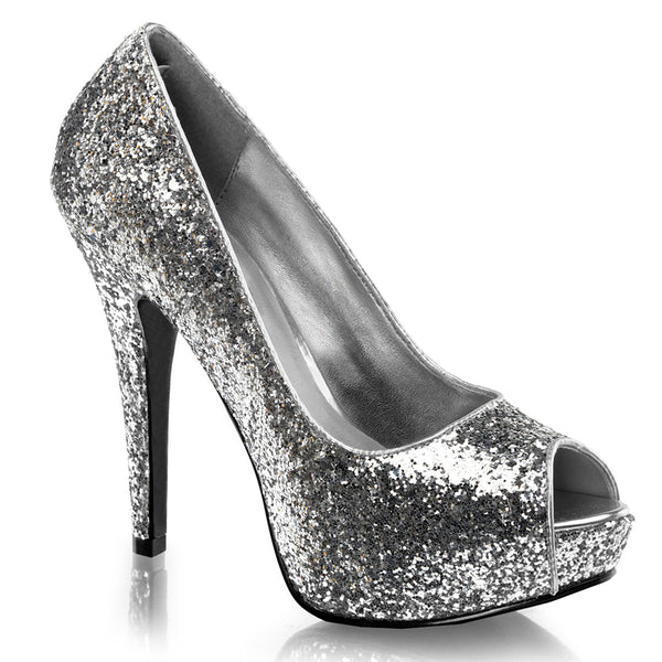TWINKLE-18G Plateau Pumps Silber von Fabulicious