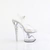 UNICORN-708TGRS - Plateau High Heel Sandaletten - Transparent mit Strass von Pleaser – Ansicht 5