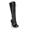 VANITY-2020 Overknee Stiefel Lack Schwarz von Pleaser