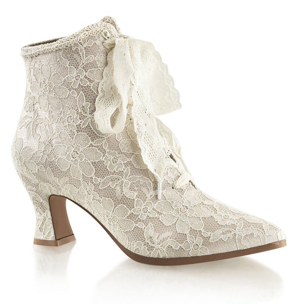 VICTORIAN-30 Plateau Stiefeletten Champagner von Fabulicious
