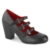 VIVIKA-38 Gothic Pumps - Schwarz Matt von DemoniaCult