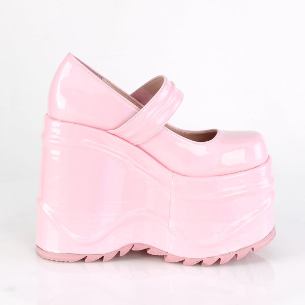 WAVE-32 Plateau Schuh rosa glänzend von DemoniaCult – Ansicht 5