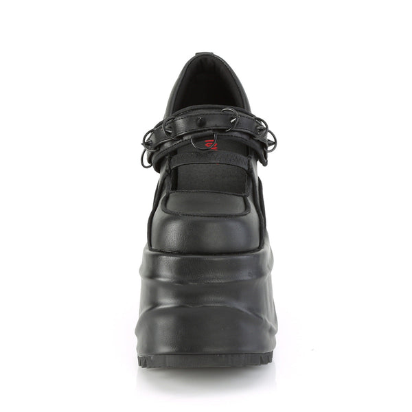WAVE-48 Plateau Schuh schwarz matt von DemoniaCult – Ansicht 2