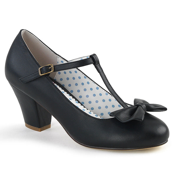 WIGGLE-50 T-Riemchen PumpsSchwarz Matt | Pin Up Couture SALE