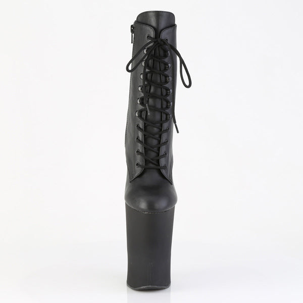 WORSHIP-1020 Plateau Stiefeletten - Schwarz Matt von Pleaser – Ansicht 2