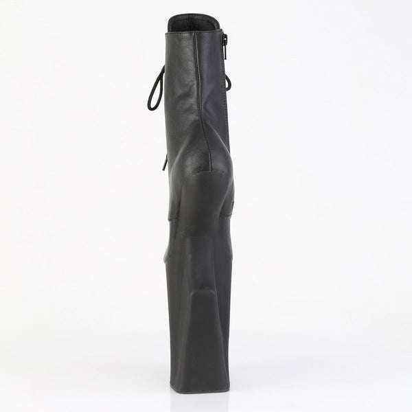 WORSHIP-1020 Plateau Stiefeletten - Schwarz Matt von Pleaser – Ansicht 4