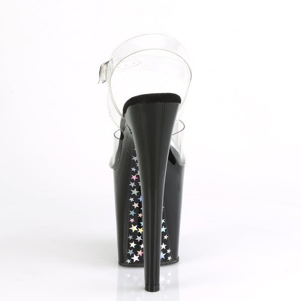 XTREME-808CHS Plateau Sandaletten Schwarz/Silber von Pleaser – Ansicht 4