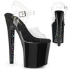XTREME-808CHS Plateau Sandaletten Schwarz/Silber von Pleaser