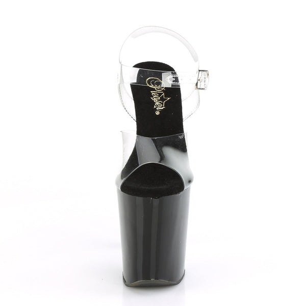 XTREME-808CRS Plateau Sandaletten Schwarz/Silber von Pleaser – Ansicht 2