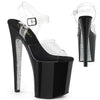 XTREME-808CRS Plateau Sandaletten Schwarz/Silber von Pleaser