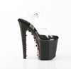 XTREME-808PYRS Plateau Sandaletten Schwarz mit bunten Nieten von Pleaser – Ansicht 5