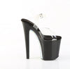 XTREME-808SPRS Plateau Sandaletten Schwarz mit Nieten von Pleaser – Ansicht 5
