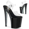 XTREME-808SPRS Plateau Sandaletten Schwarz mit Nieten von Pleaser