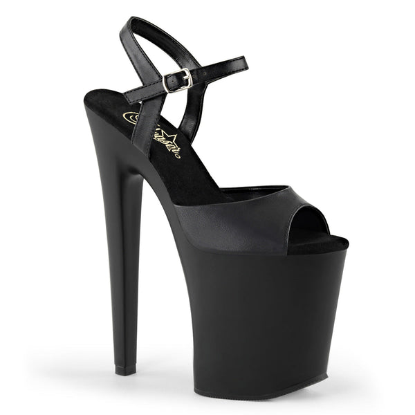 XTREME-809 Plateau Sandaletten Matt Schwarz von Pleaser