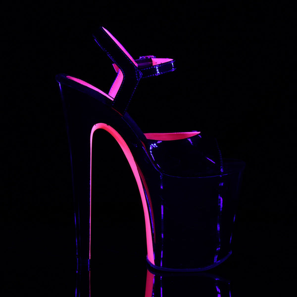 XTREME-809TT Plateau Sandaletten Lack Schwarz UV von Pleaser – Ansicht 5