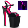 XTREME-809TT Plateau Sandaletten Lack Schwarz UV von Pleaser